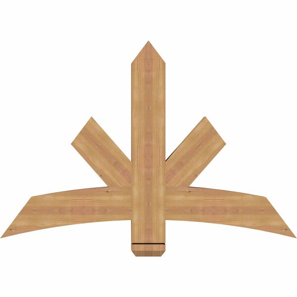 Ekena Millwork Alberta Smooth Timber Gable Bracket, Western Red Cedar, 48"W x 32"H x 3 1/2"D x 5 1/2"F, 16/12 Pitch GBW048X32X0406ALB00SWR - main